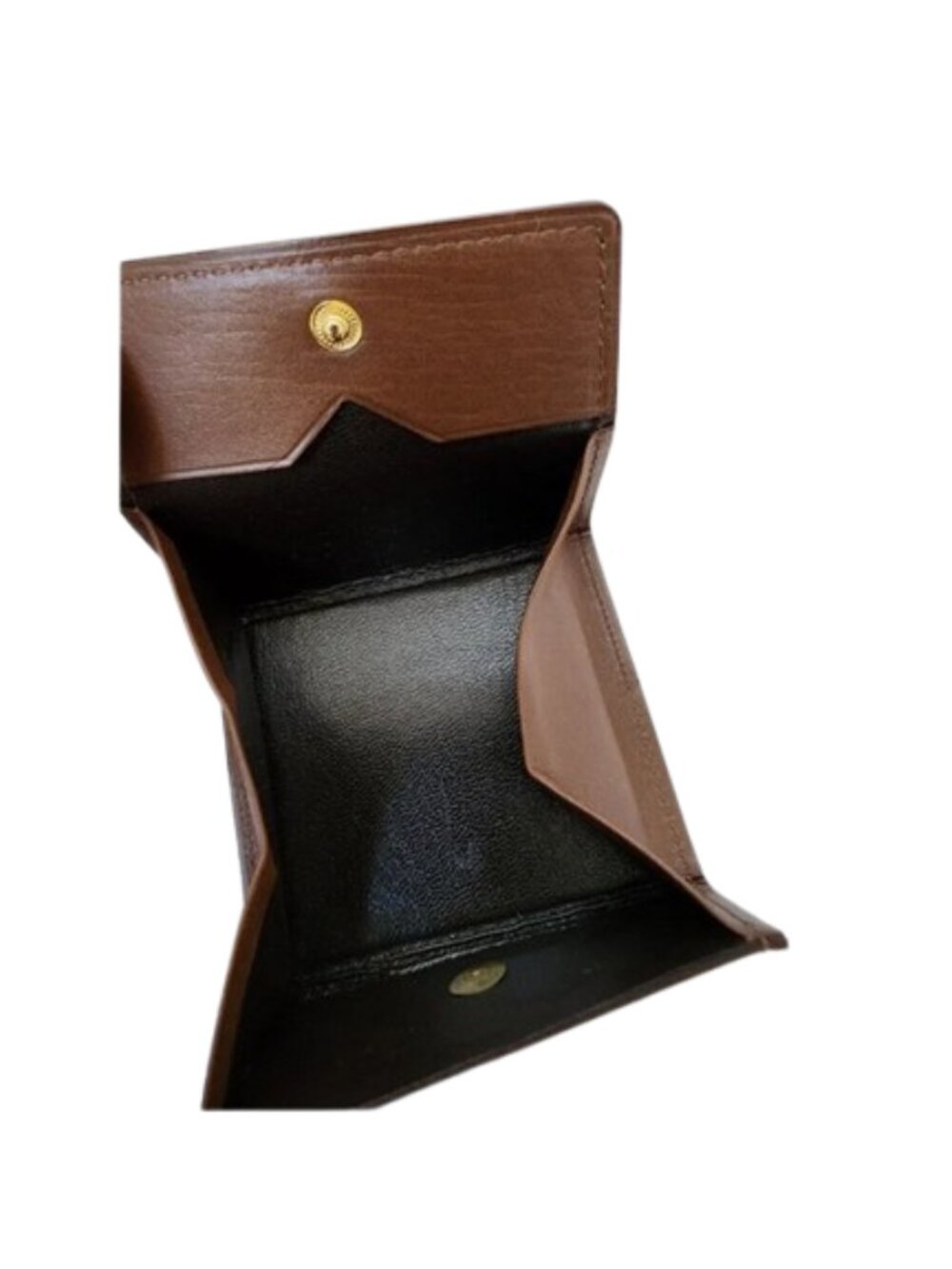 Vintage Yves Saint Laurent YSL Brown Leather Card Coin Holder Wallet Case - Picture 6 of 6